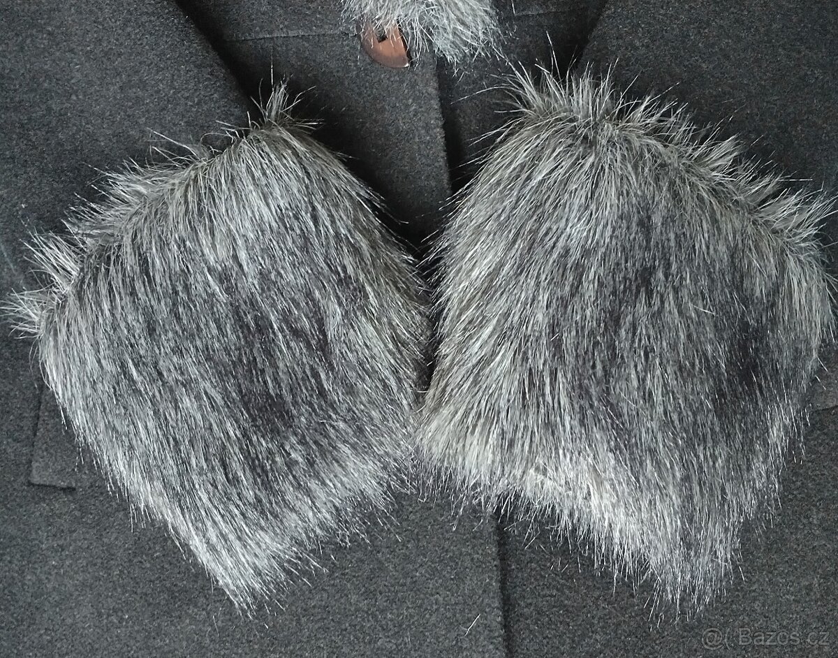 Dámský zimní kabát černý - 6