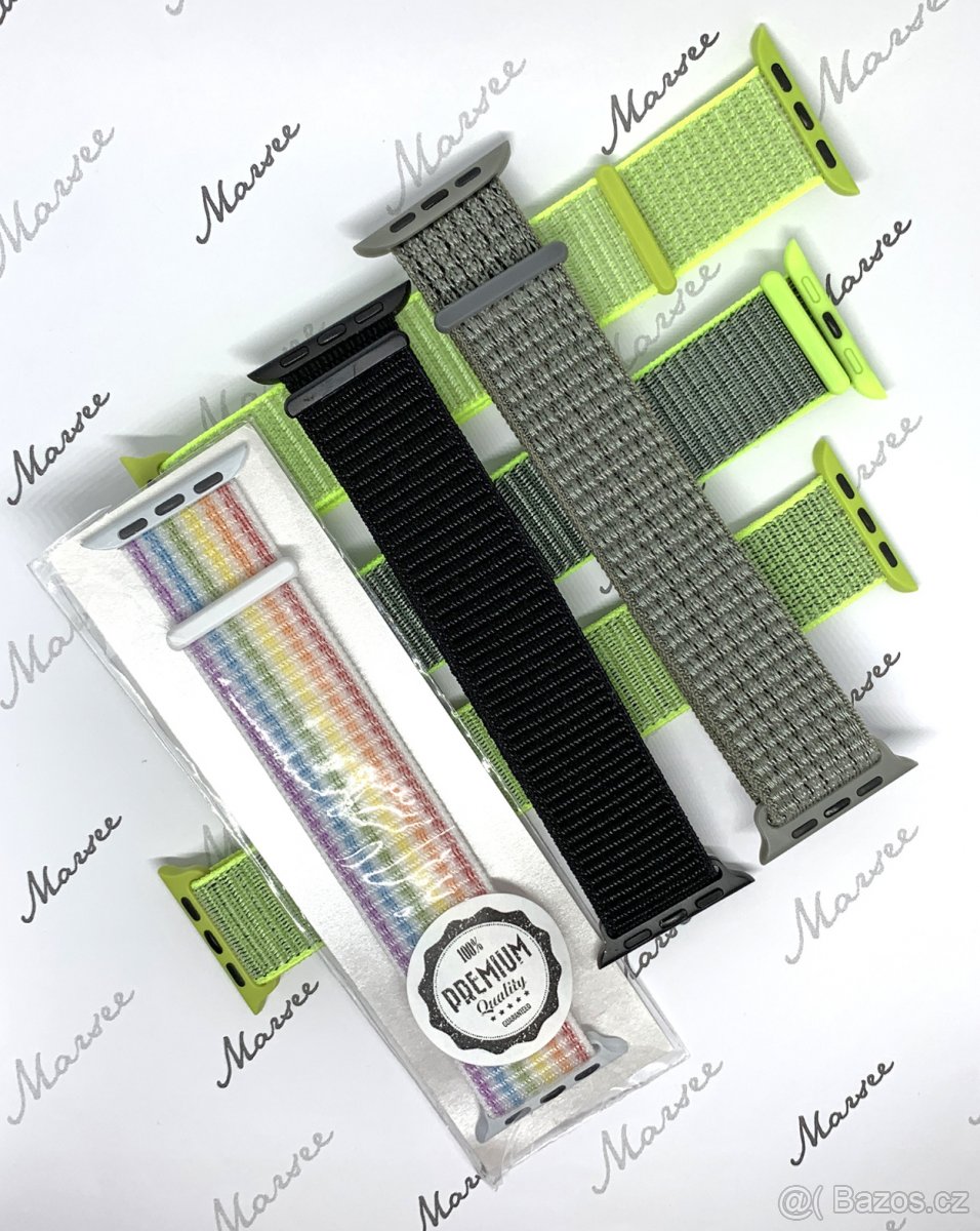 Nylon řemínek pásek pro Apple Watch 38 40mm nebo 42 44mm - 6