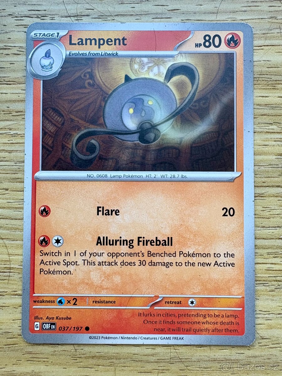 Pokemon TCG 3x Litwick, 2x Lampent, 1x Chandelure OBF combo - 6