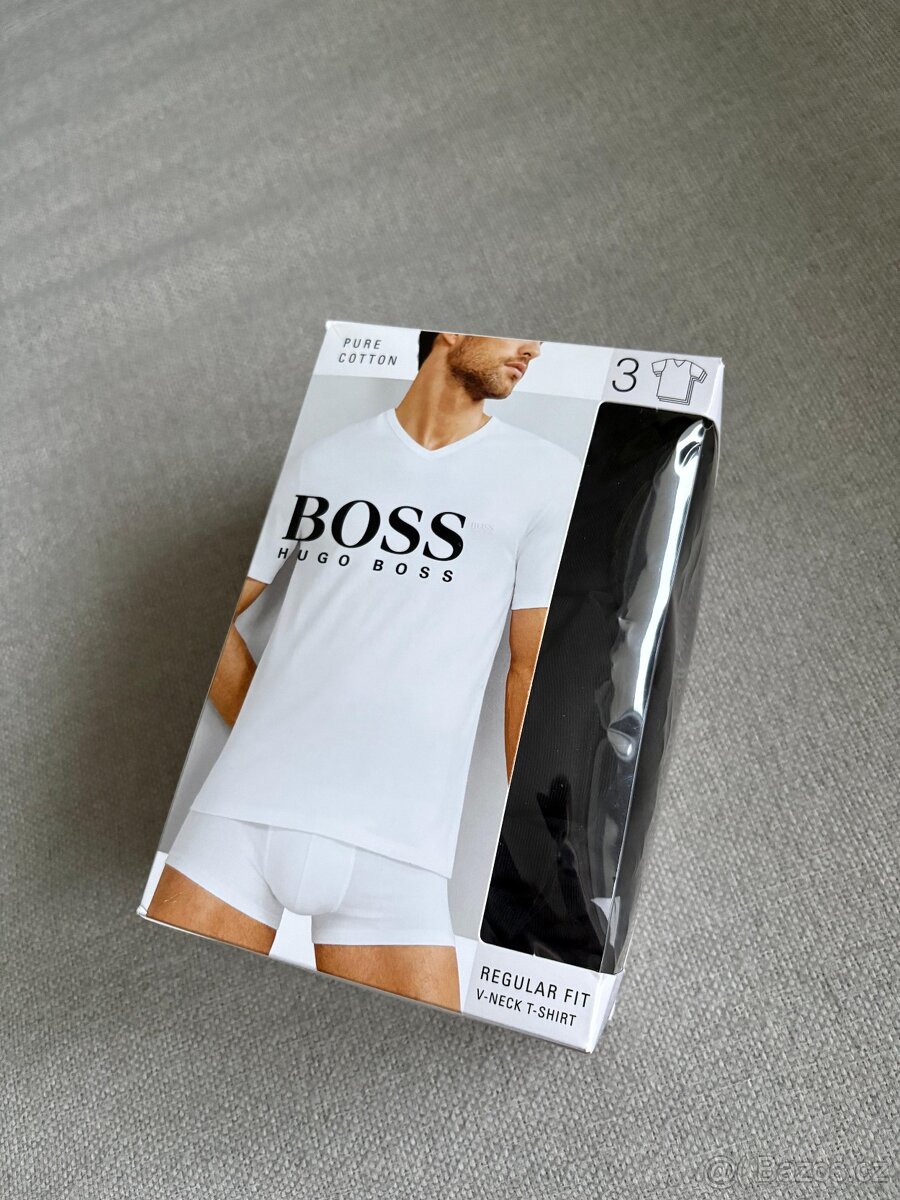 3-pack černé tričko HUGO BOSS - vel. M - 6