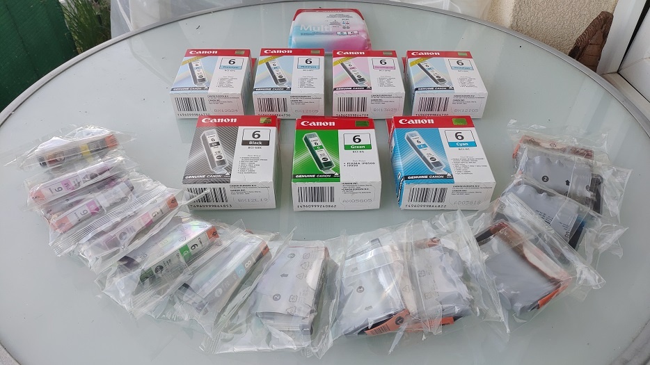 Canon Cartridge BCI-6PC - úplně nové tonery, různé barvy - 6