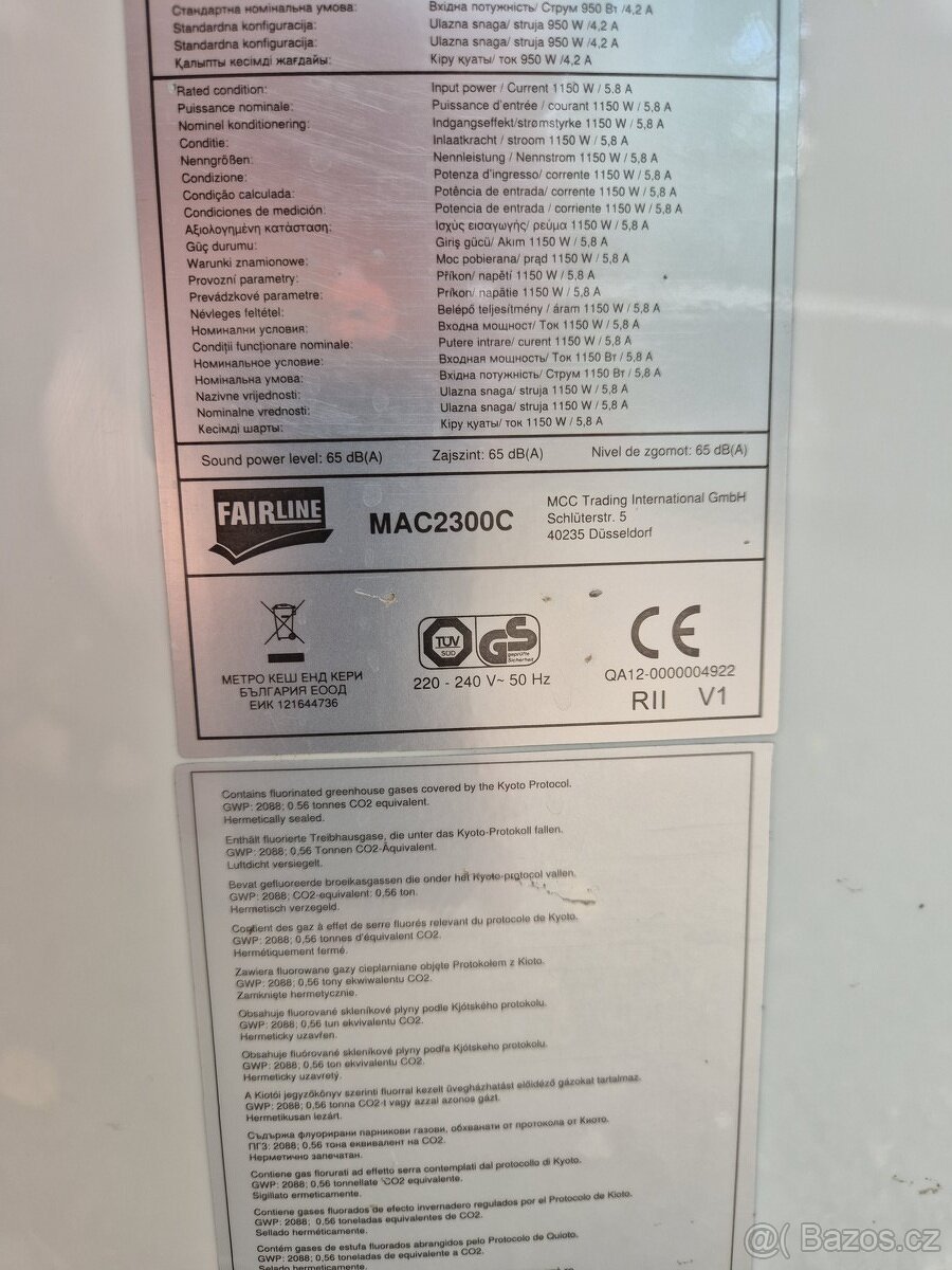 Mobilní klimatizace Fairline MAC2300C - 6