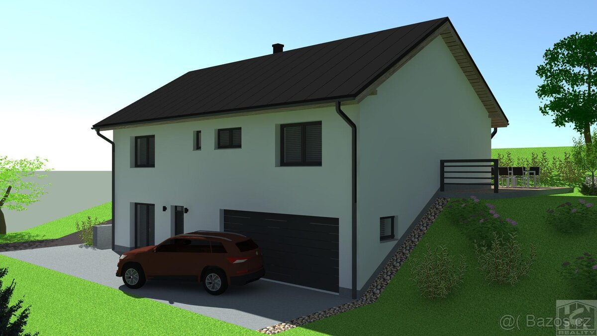 Stavební pozemek Smržovka 826 m s projektem na RD – pohled 6