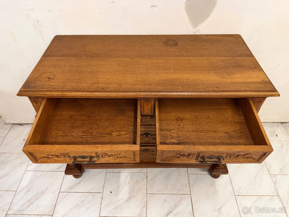 Starožitná masivní komoda - 6