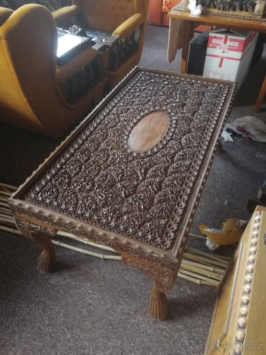 Velký  Masivní dřevěný stůl Indie - 6