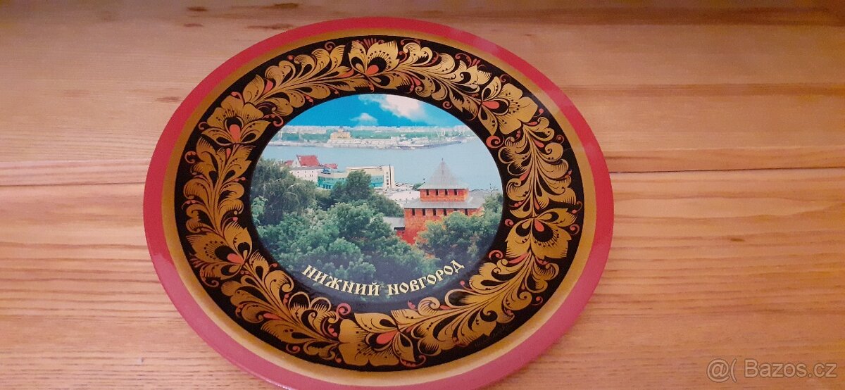dekorativní malované talíře Nižnij Novgorod - chochloma - 6