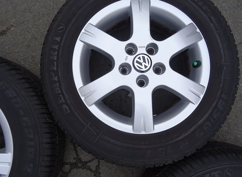 Alu disky na Volkswagen, 15", 5x112,ET 45, zimní sada - 6