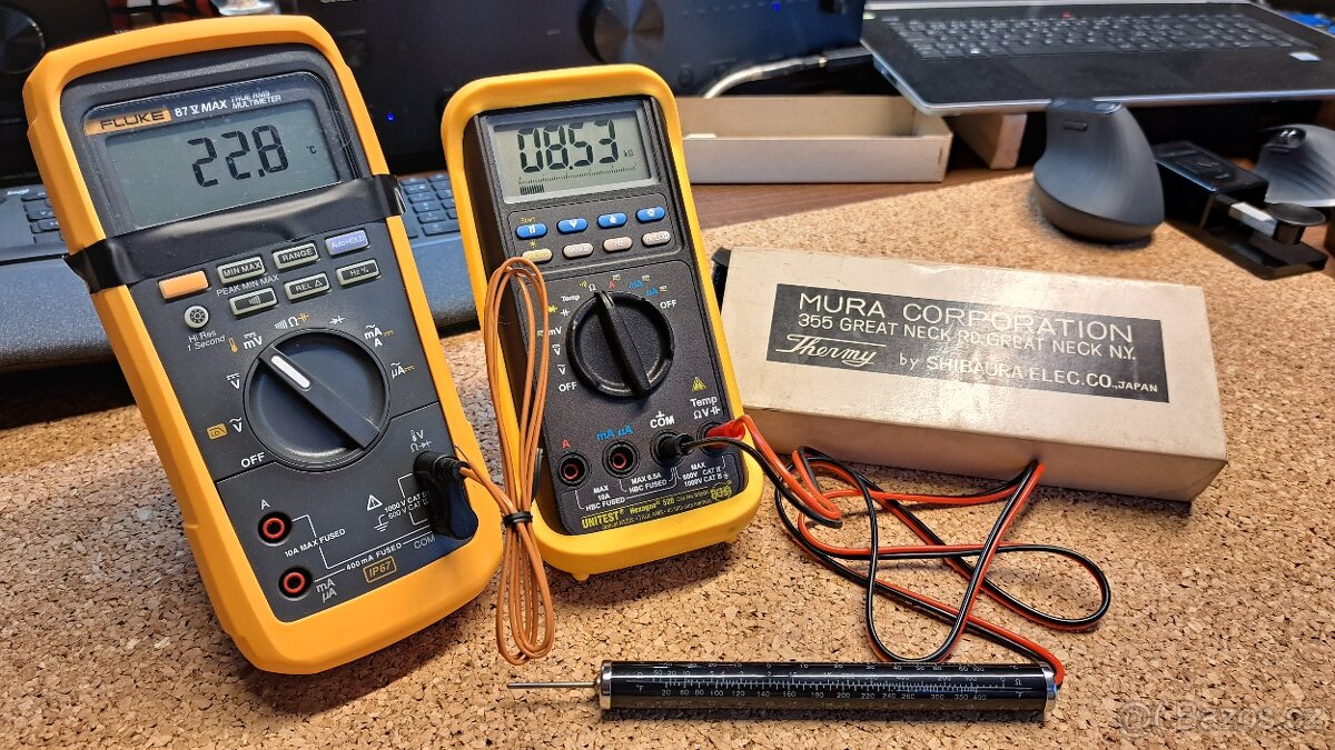 Historická teplotní sonda s převodní tabulkou NOS (teploměr) - 6