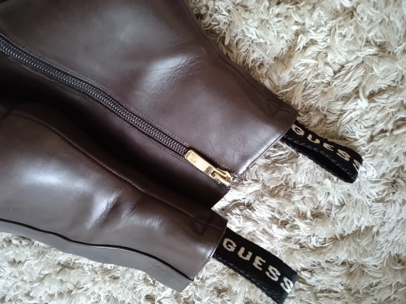 Hnědé polokozačky zn. Guess, vel. 38 - 6