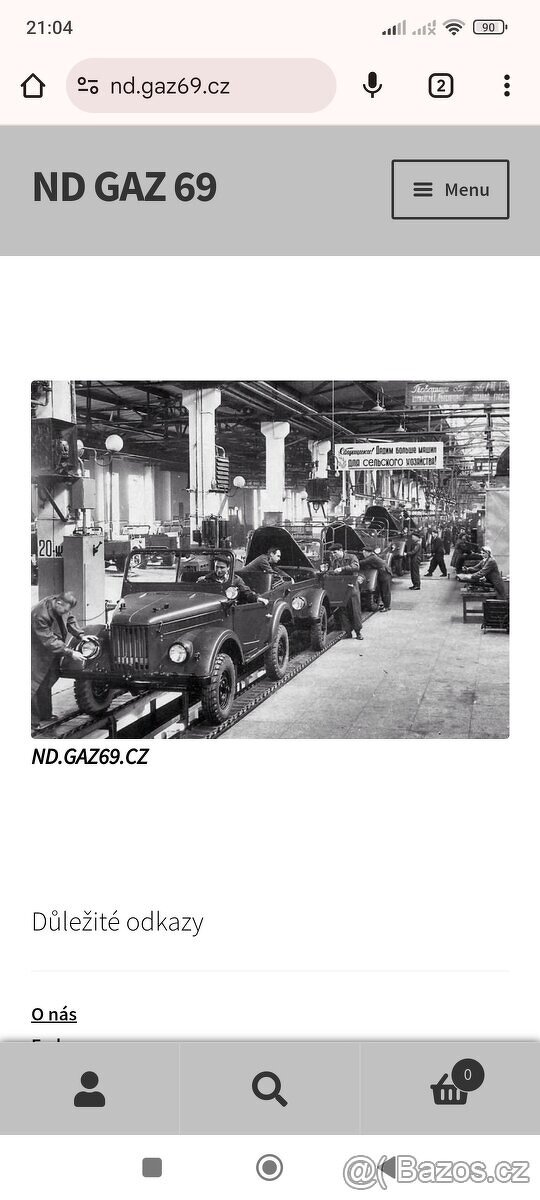 Gaz 69 - přední světla - starší typ - 6