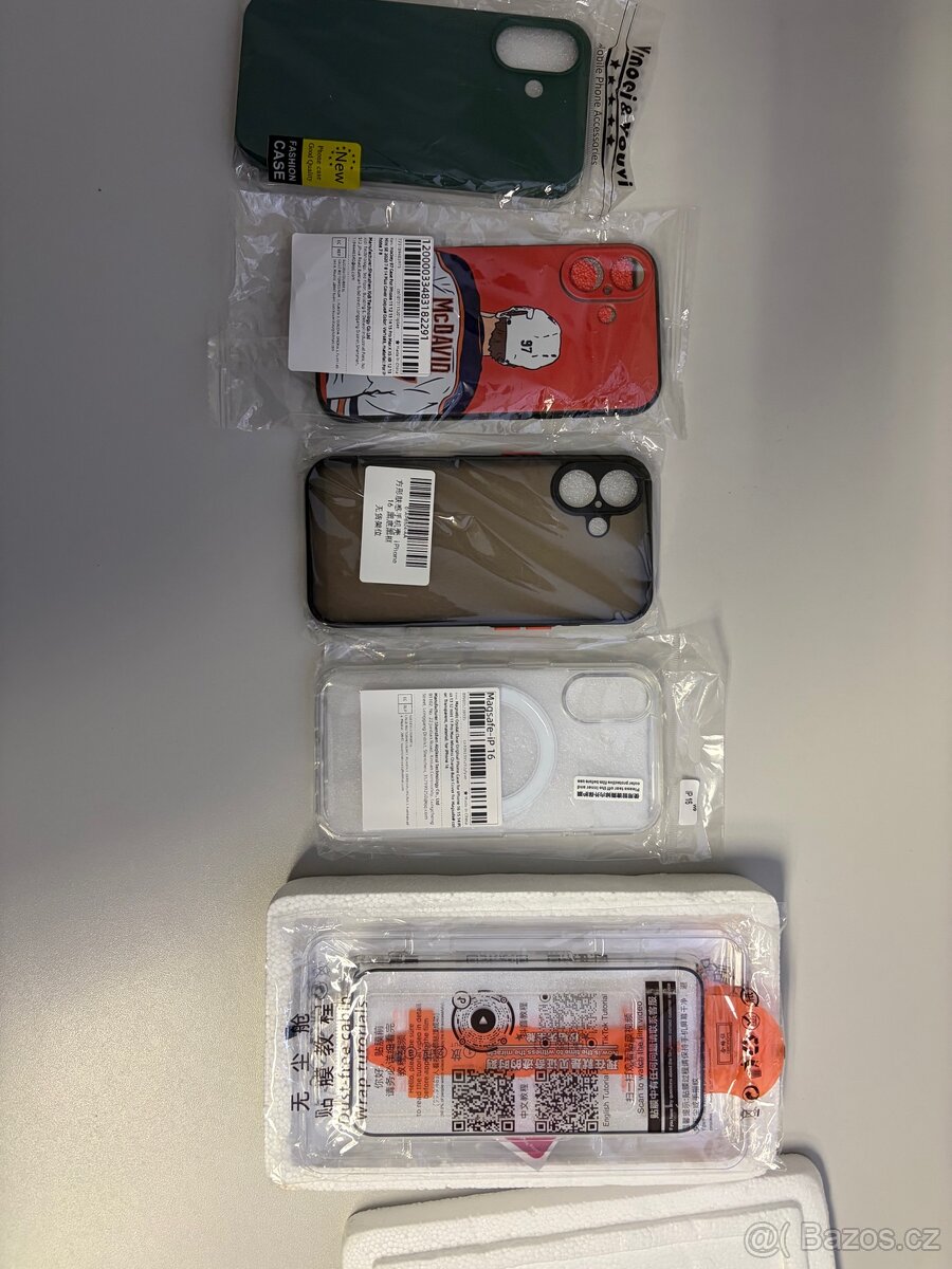 Prodám nové kryty a ochranná skla na iPhone 16 - 6