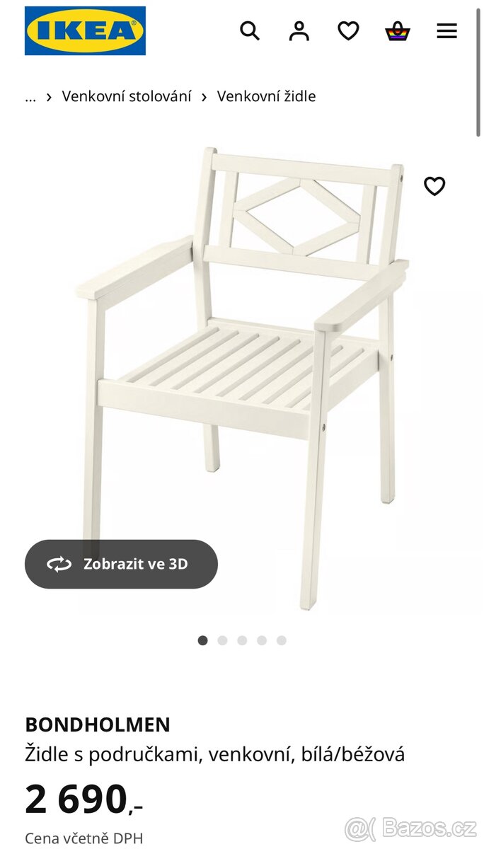 Zahradní židle IKEA set 2kusy - 6