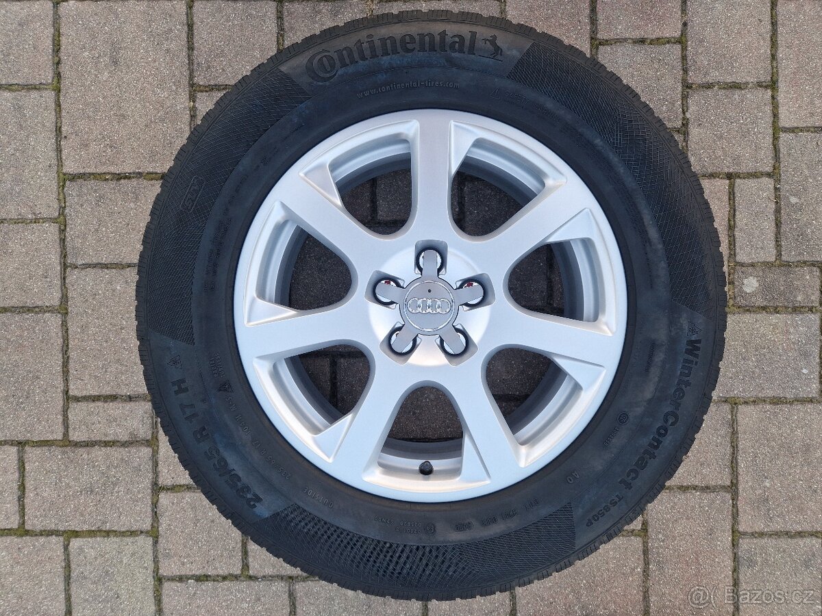 AUDI - ORIGINÁL AL.KOLA+4xZIMNÍ PNEU CONTINENTAL 235/65R17 - 6