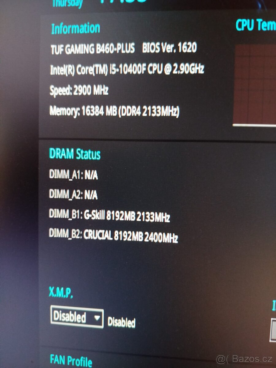 ASUS TUF GAMING B460-PLUS +Intel Core i5-10400F+chladič - 6