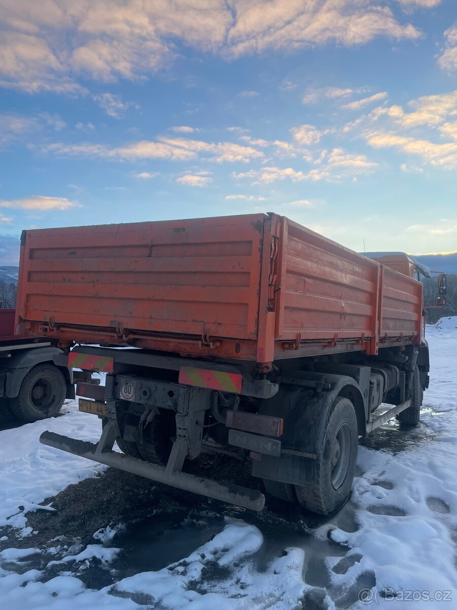 Man LE 18.220 B, 4x4, 3 stranný sklápěč - 6