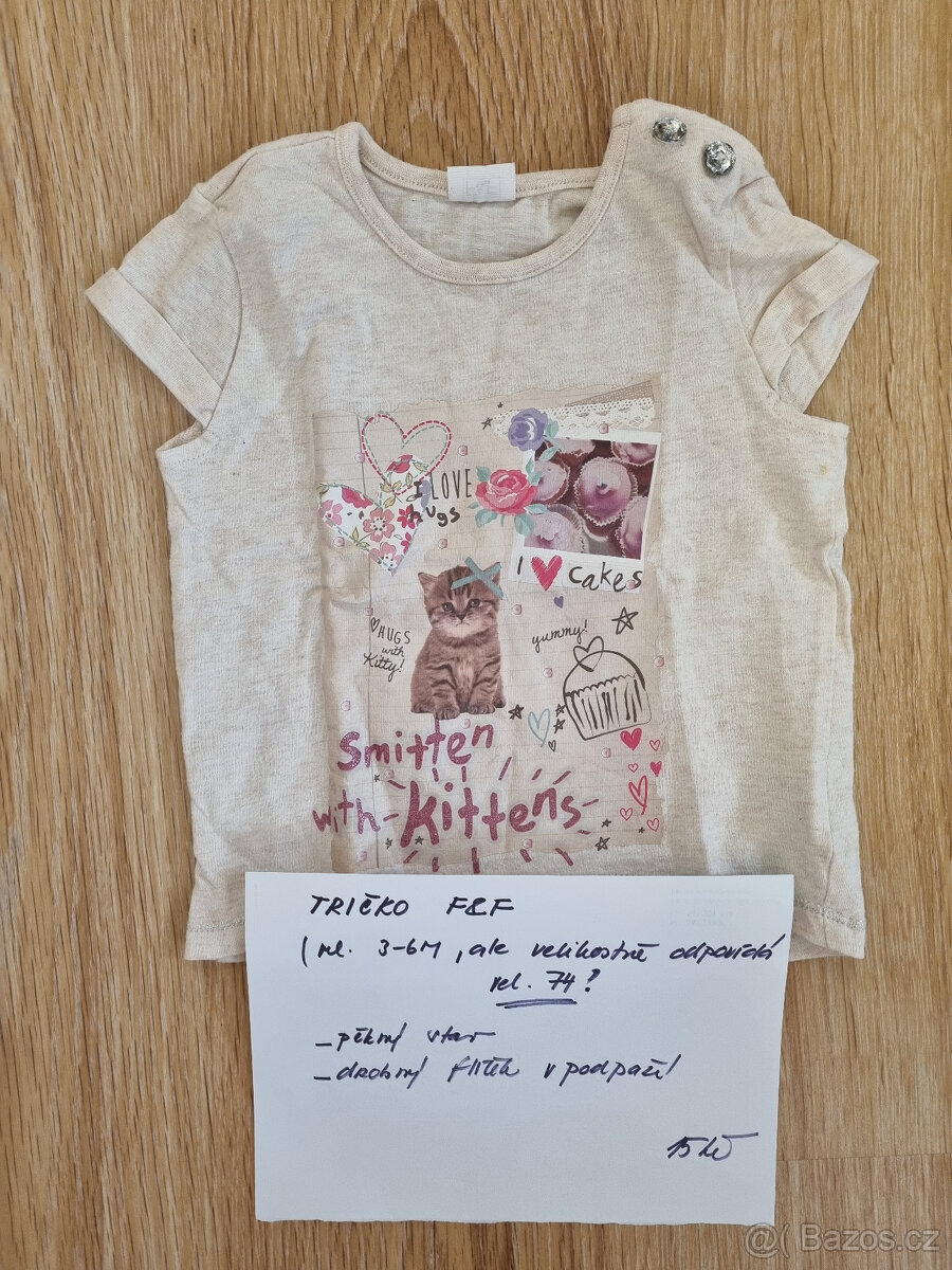 dětské oblečení body a trika 74/80 - 6