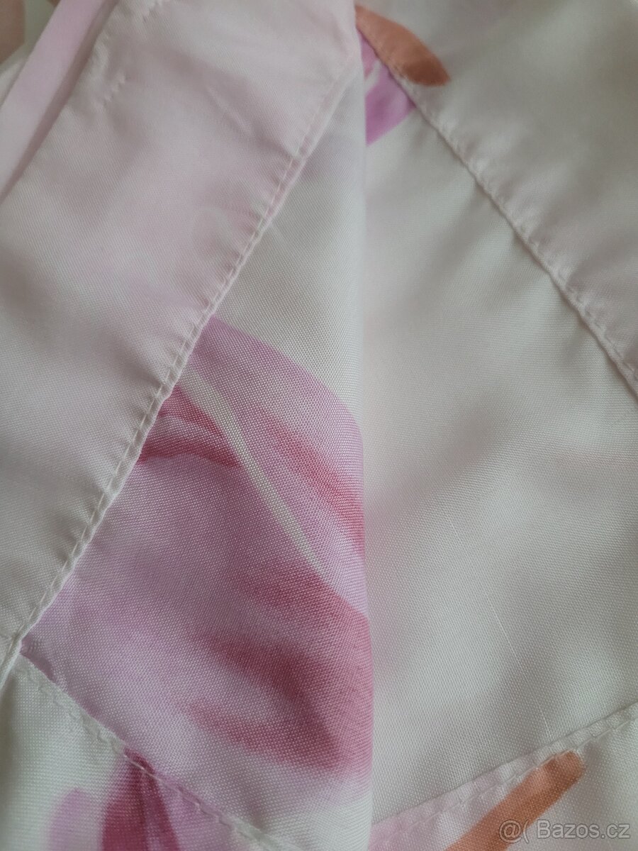 Dva růžové závěsy s tulipány - 6