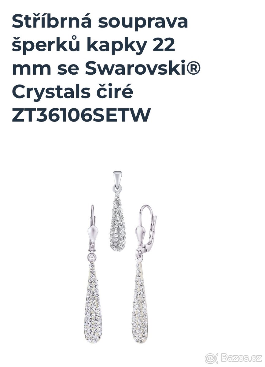 Set náušnice a přívěsek Swarovski - 6