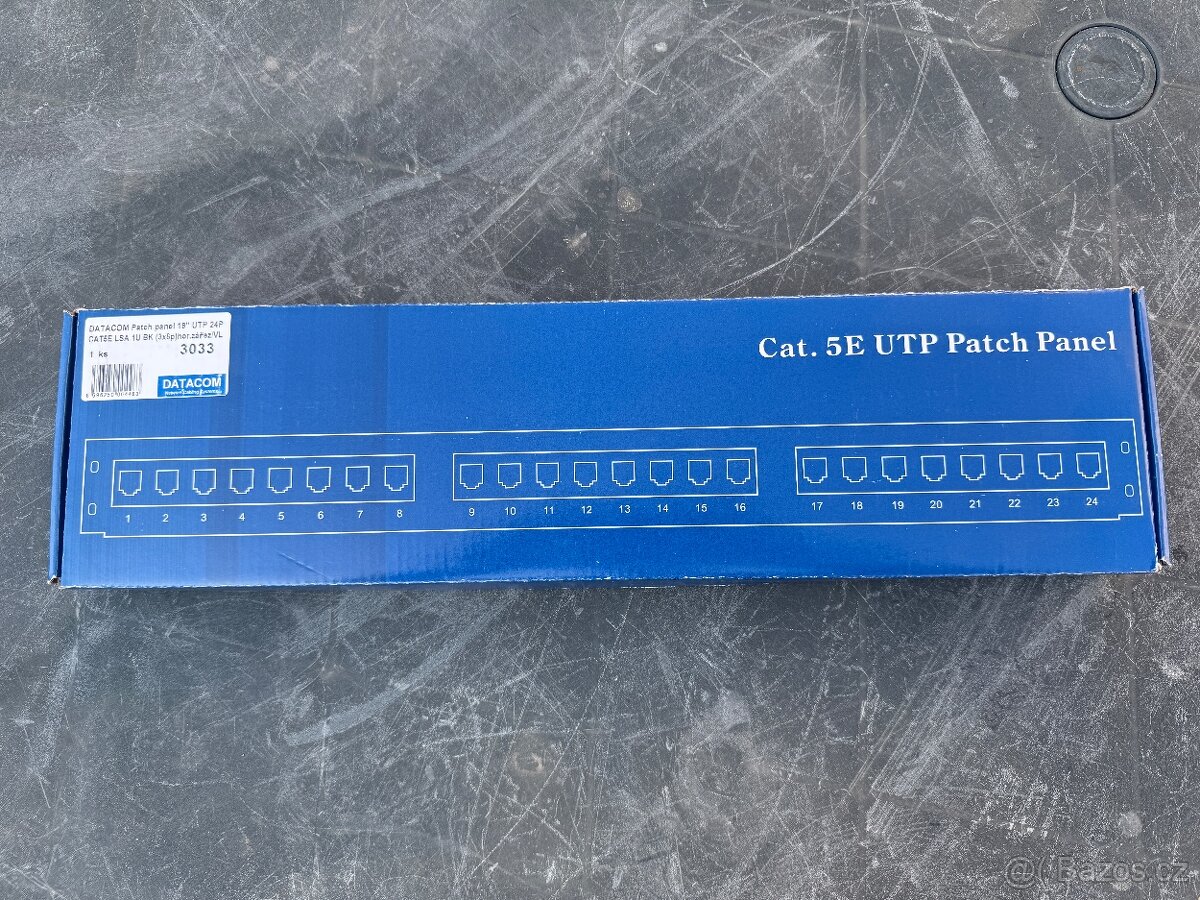 DATACOM Patch panel 19" UTP 24 port CAT5E LSA 1U BK - 6