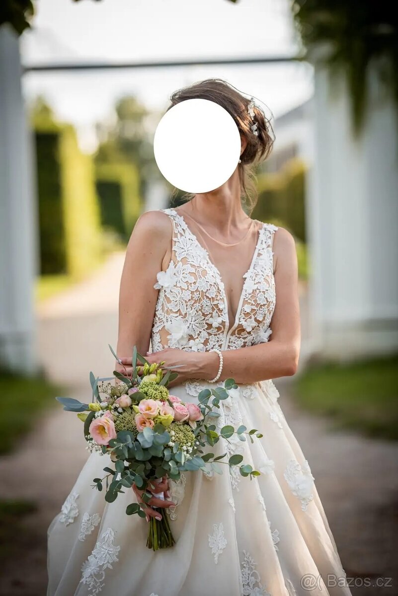 Prodám svatební šaty značky Eva Lendel. - 6