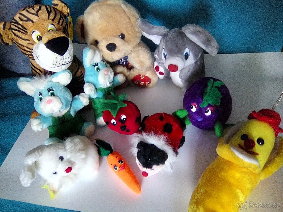Plyšová zvířátka, zelenina - 6