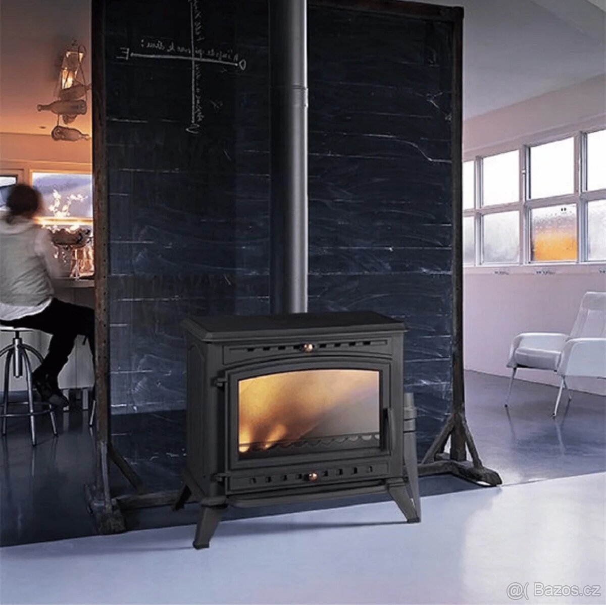 Francouzská krbová kamna Invicta Alma 12kW - 6