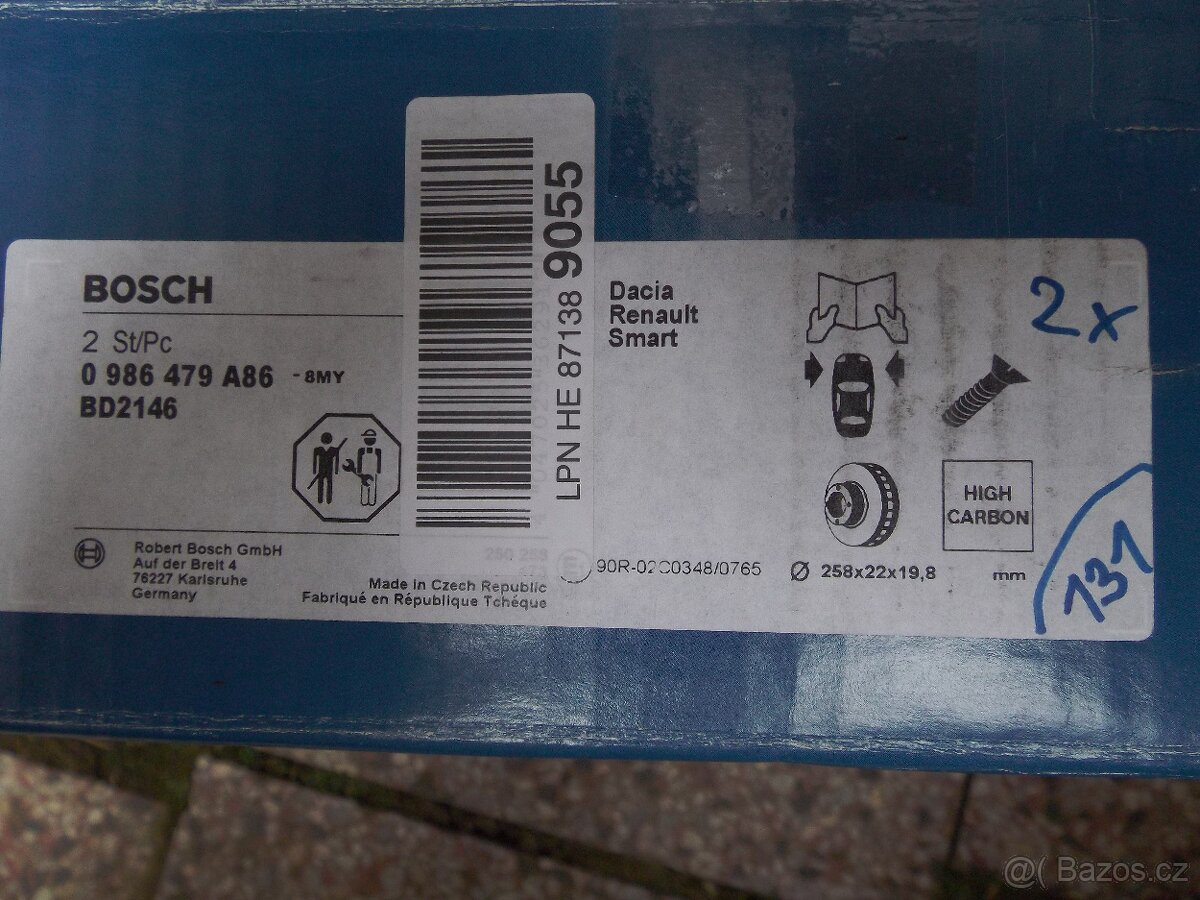 Brzdové kotouče Bosch - Renault ,Dacia, Lada, Smart,... - 6