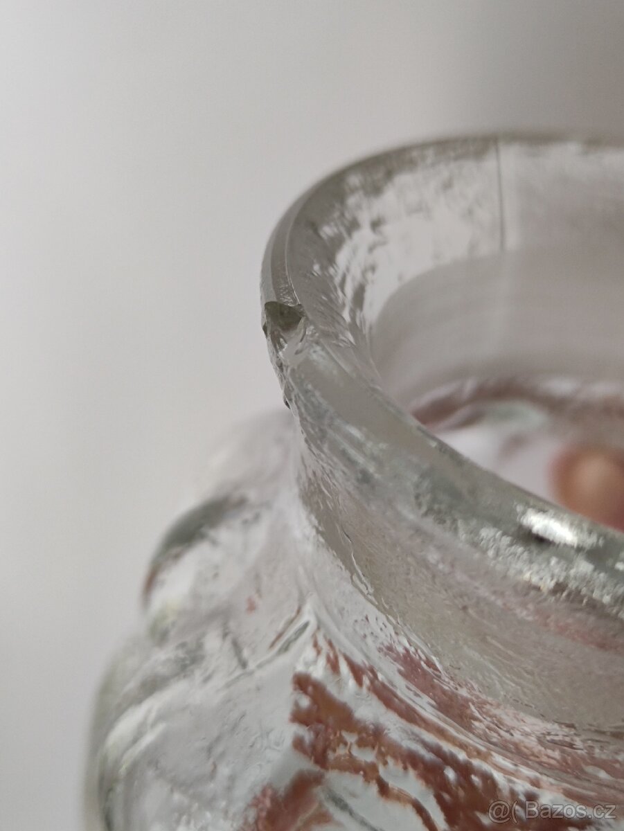 Retro dóza Pavel Pánek, lisované sklo, ČSSR, pošta 79.- - 6