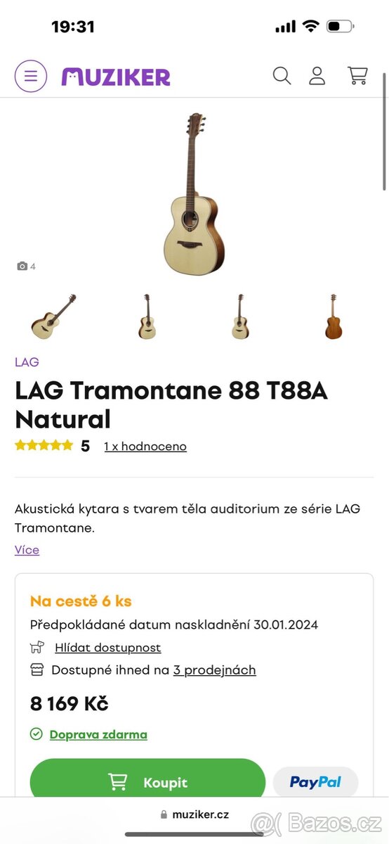 Kytara LAG Tramontane T88A - 6