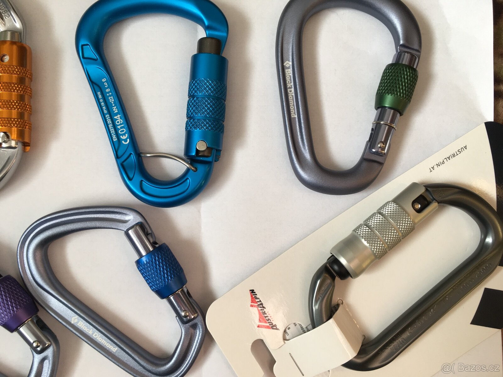 Karabíny karabínky 3 x triple-lock, 2 x screw-lock, nové - 6