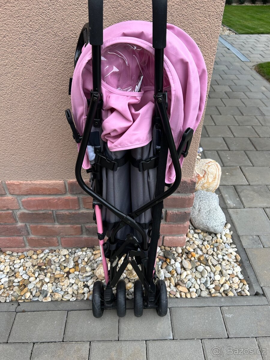 Kočárek BOMIMI Ligero, NOVÝ, barva růžová/šedá - 6