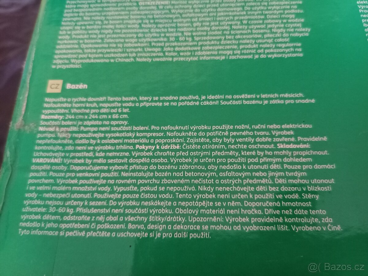Prodám větší bazén nový nepoužitý - 6