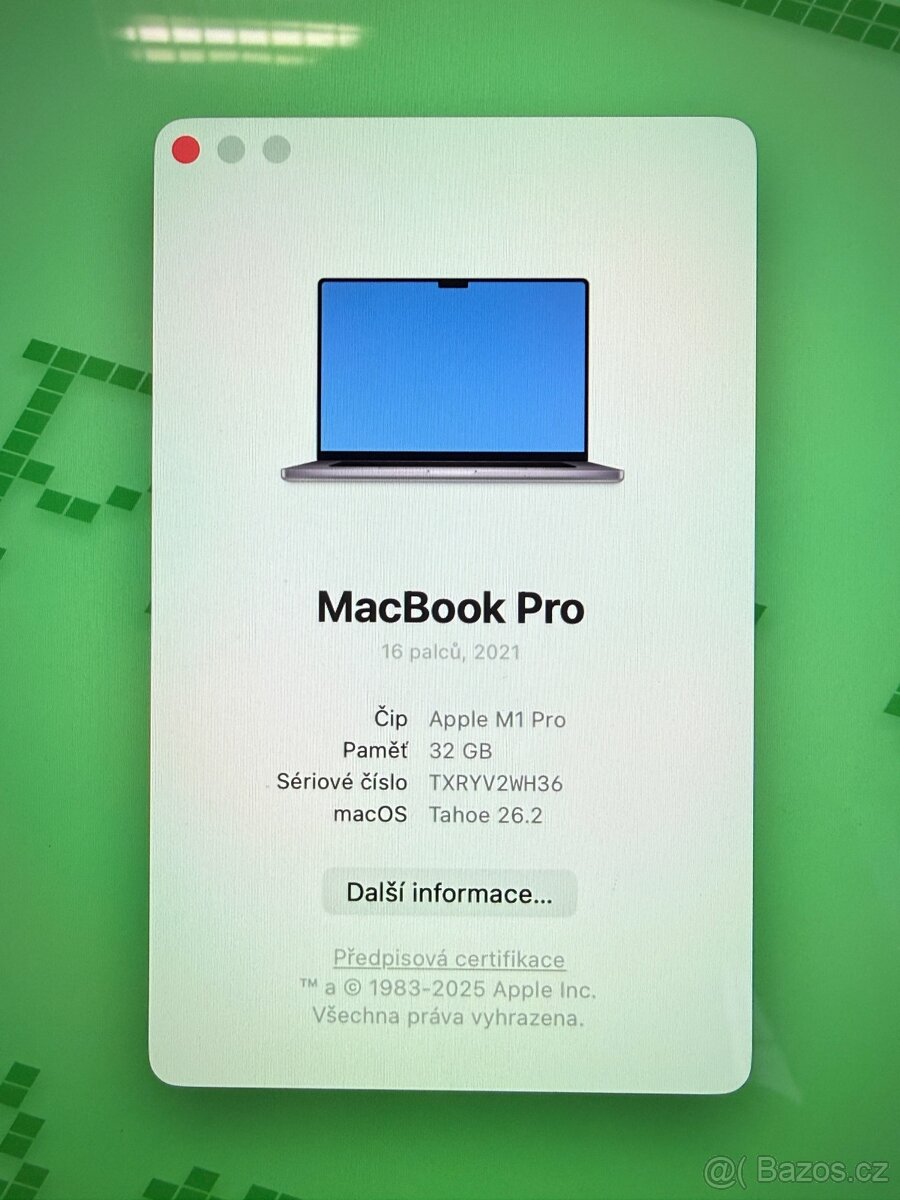 MacBook PRO 16” M1 PRO|32 GB|512 GB - 6