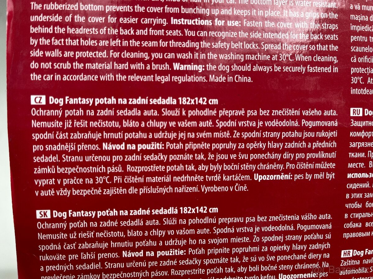Ochranný potah na zadní sedačky do auta zn. Dog Fantasy - 6