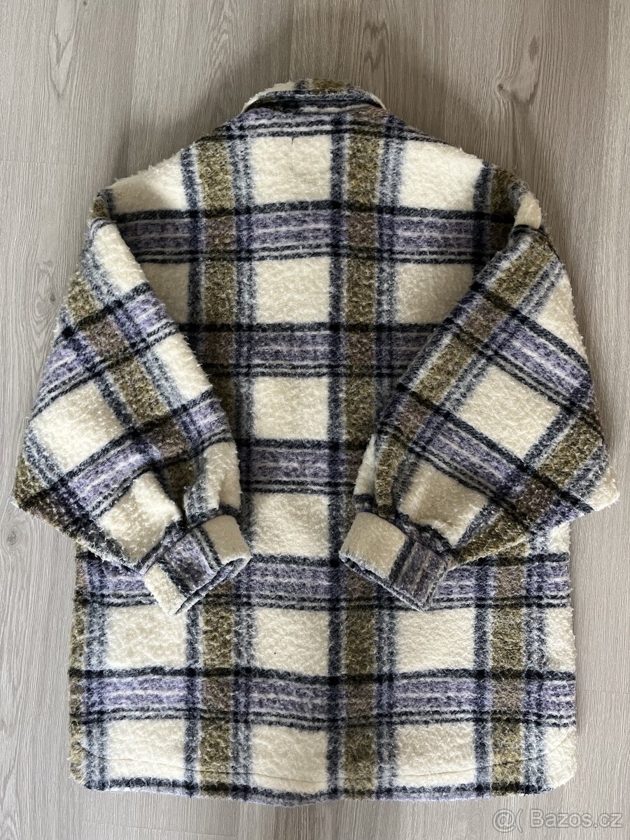 Teplá oversize košilová bunda ZARA - 6