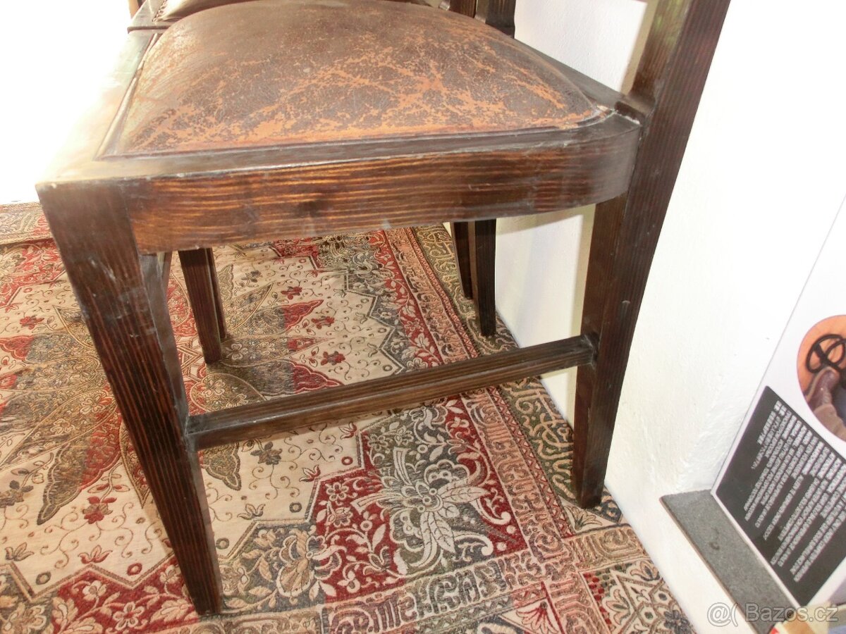 ART-DECO stůl rozkládací+6židlí - 6