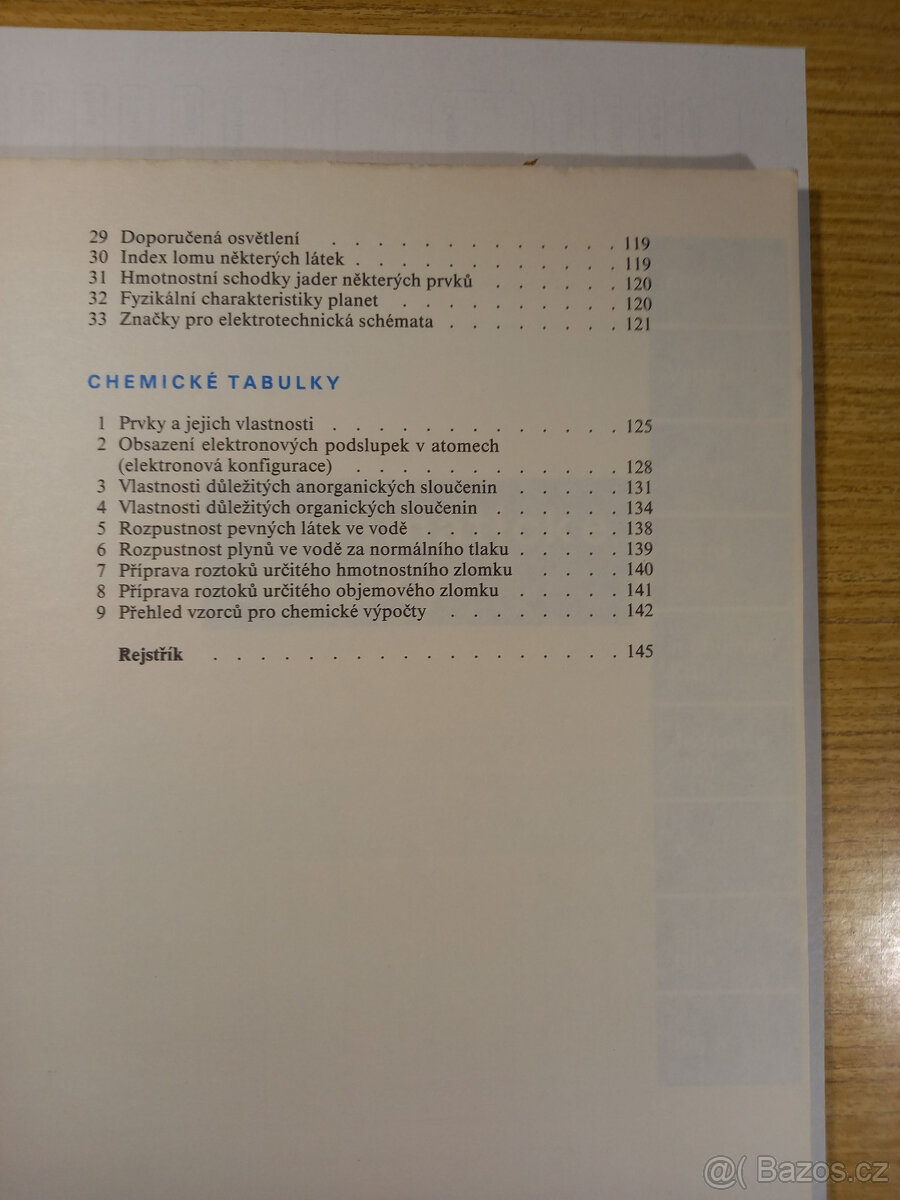 Matematické, fyzikální a chemické tabulky - 6