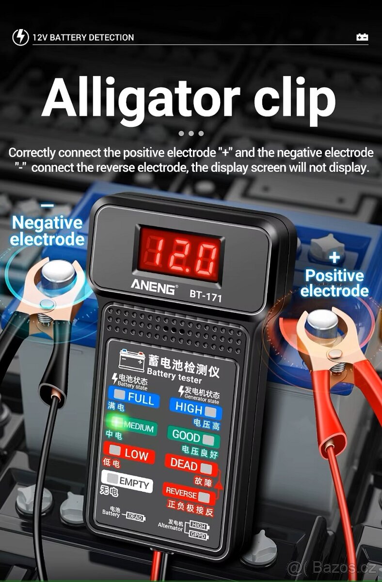 Tester autobaterie a alternátoru BT 171 - 6