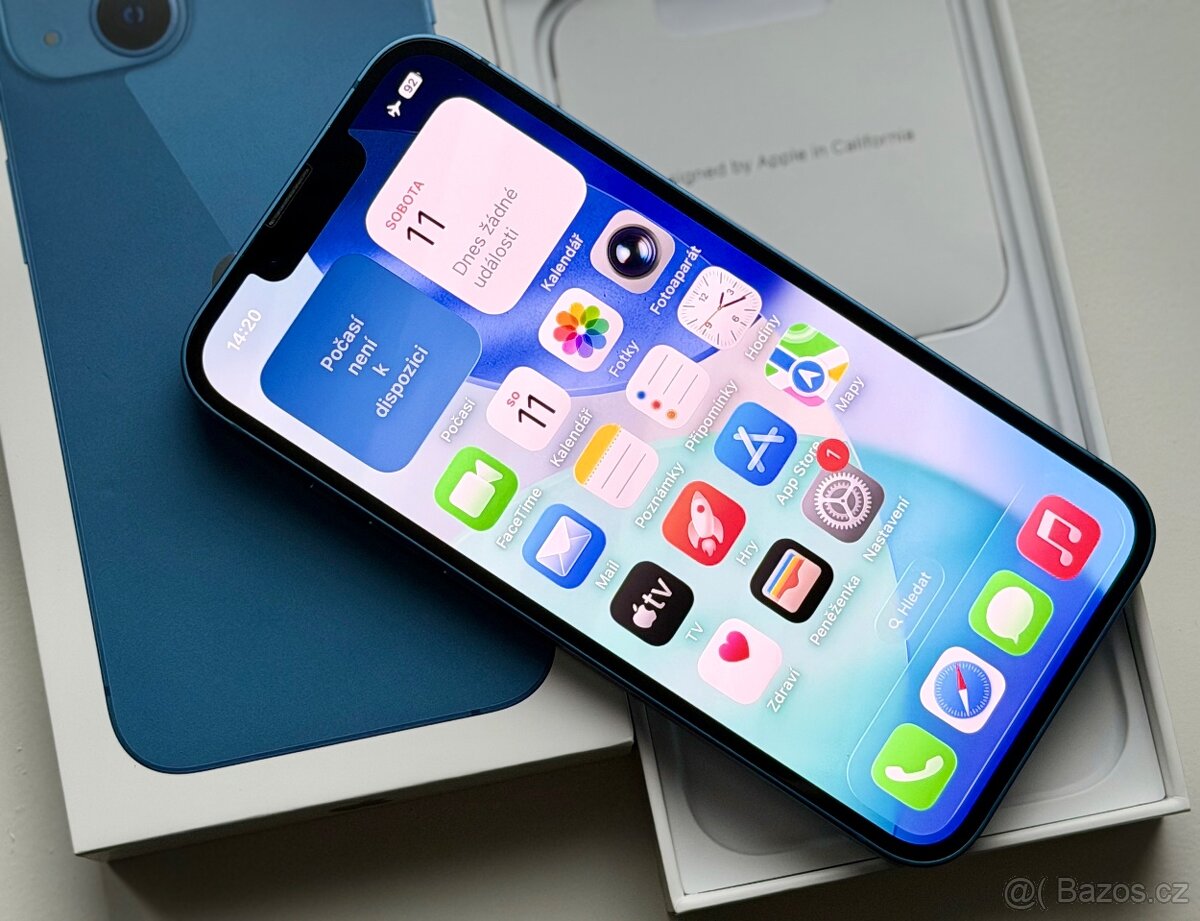 iPhone 13 Blue BATERIE 100% TOP - 6