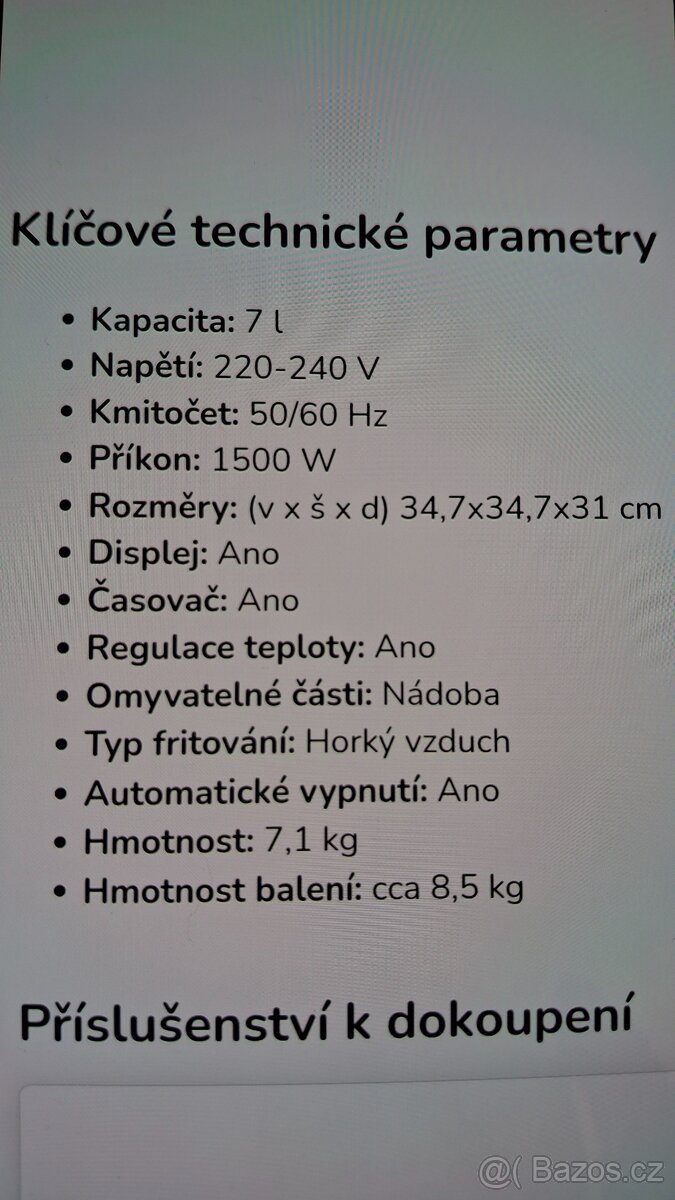 Horkovzdušná fritéza Patricca HFP-7 - 6