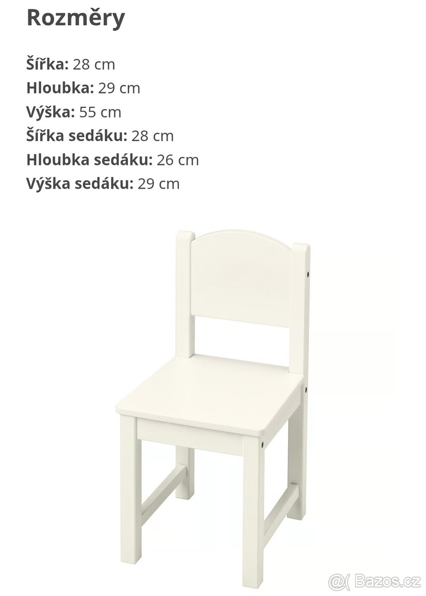Dětská židlička IKEA Sundvik bílá - 6