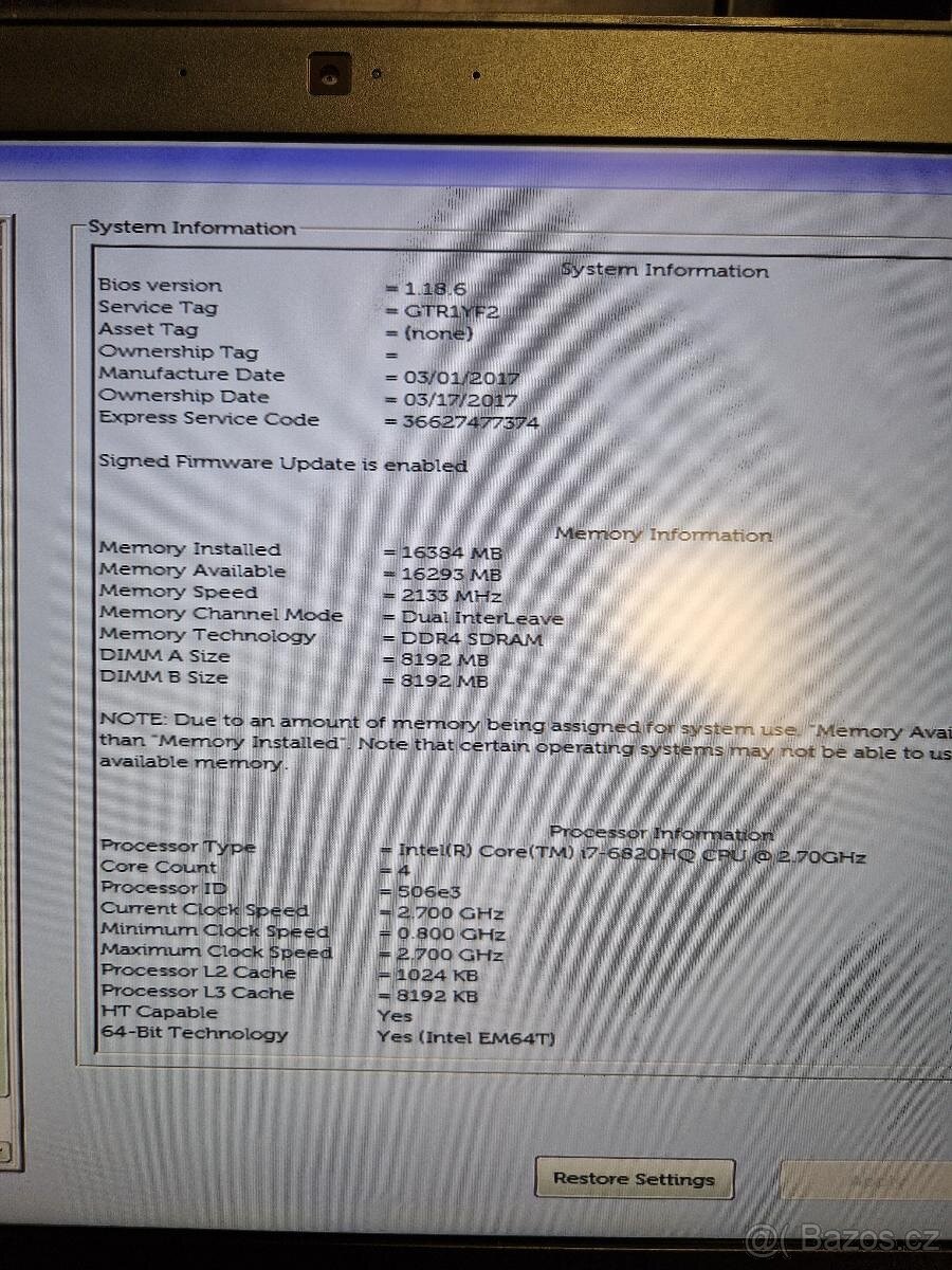 Dell Precision 3510 – i7 / 16GB / 512GB / 2GB Radeon / Win11 - 6