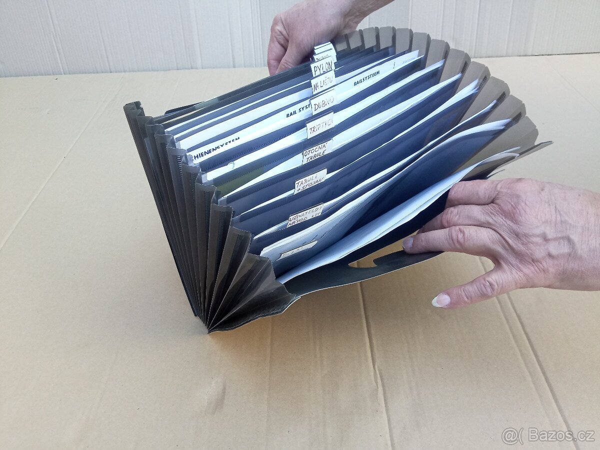 Taška-složka na dokumenty A4 vějířová plastová 13 kapes - 6