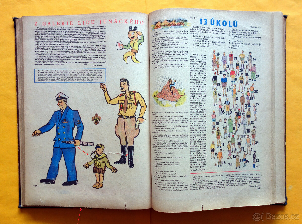 kompletní Junák- 29. ročník /1946- 47/ svázaná čísla 1.- 47. - 6
