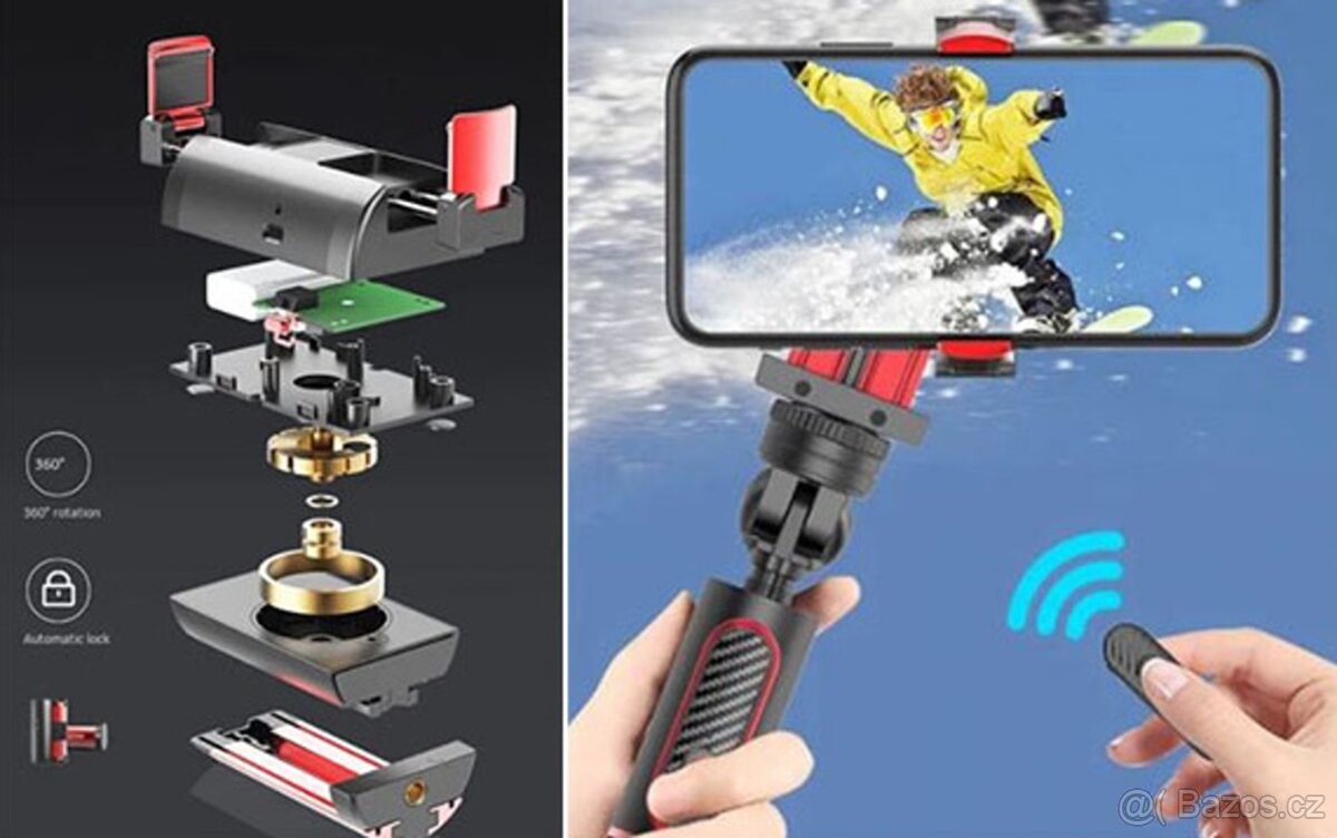 Selfie tyč s bluetooth ovl. a gyroskopem - 6