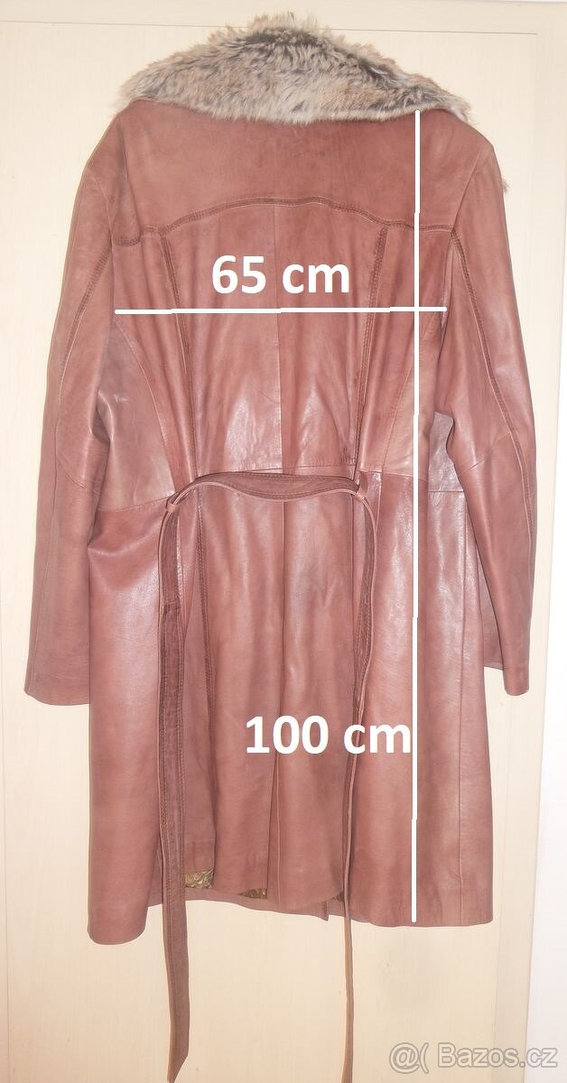 Luxusní dámský kožený kabát-jehněčí kůže, vel. 48 - 6