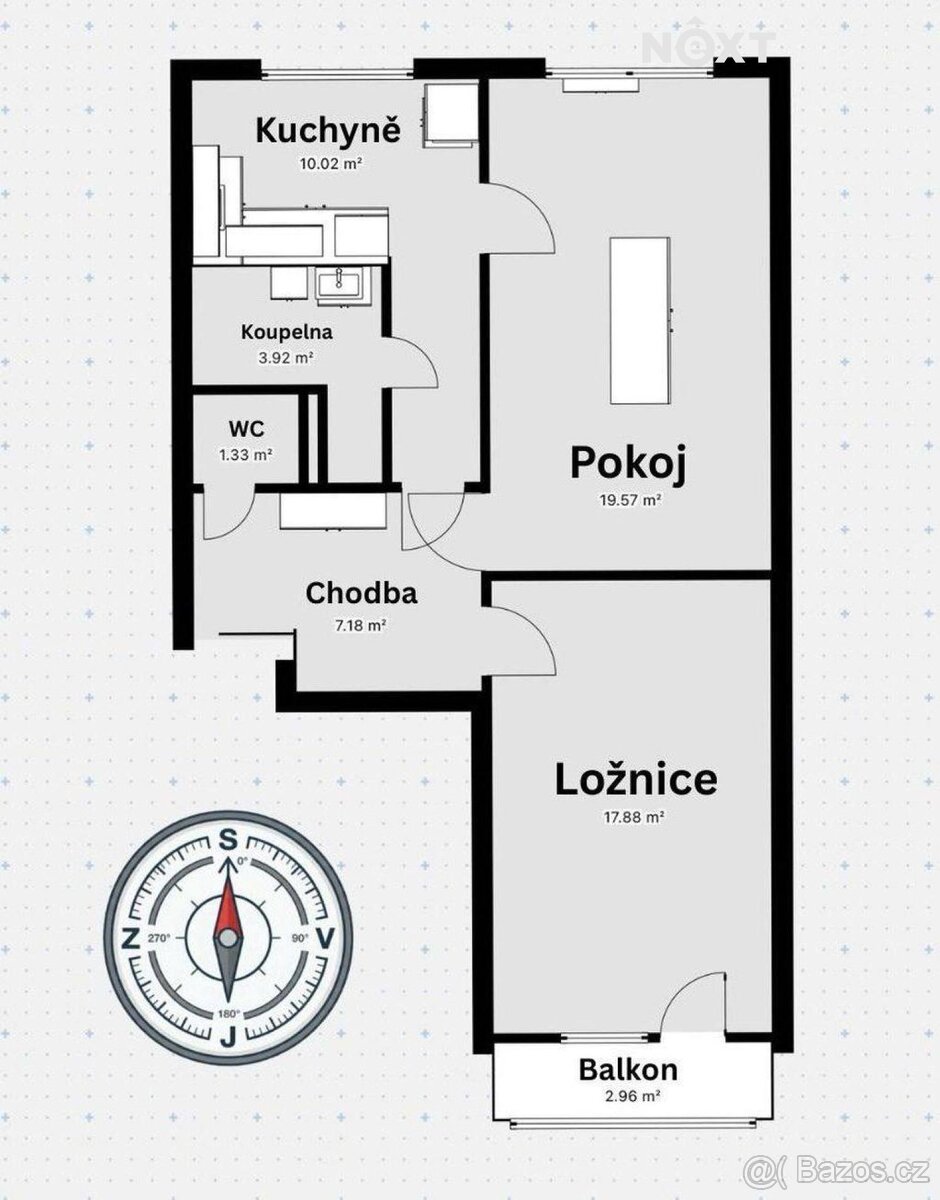 Prodej byt 2+1, 63㎡ - 6