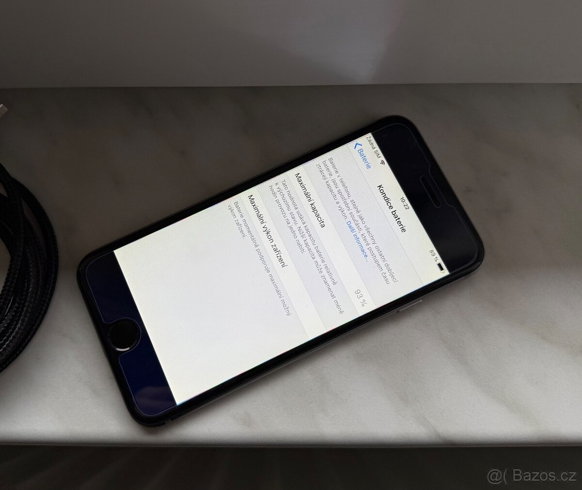 Apple iPhone 6 128gb Space Grey, plně funkční, baterie 93%. - 6