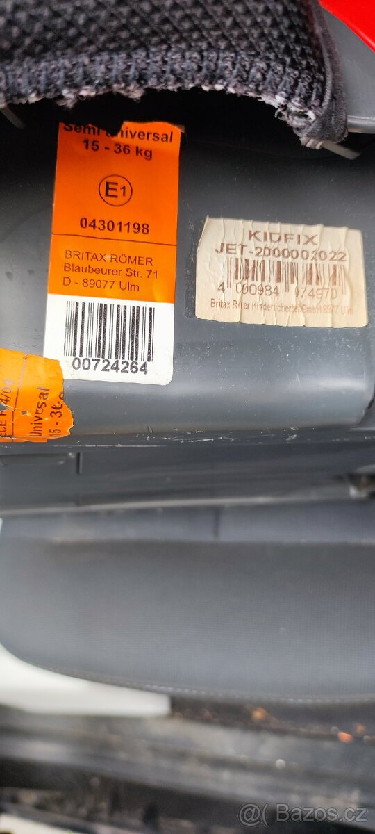 Prodám dětskou autosedačku Romer kidfix Isofix 15-36Kg - 6