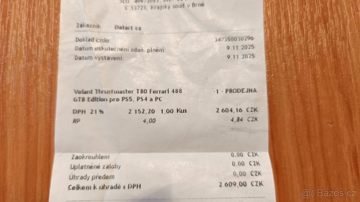 Herní volant PS4/PS5 v ZÁRUCE do 9.11.2027 - 6